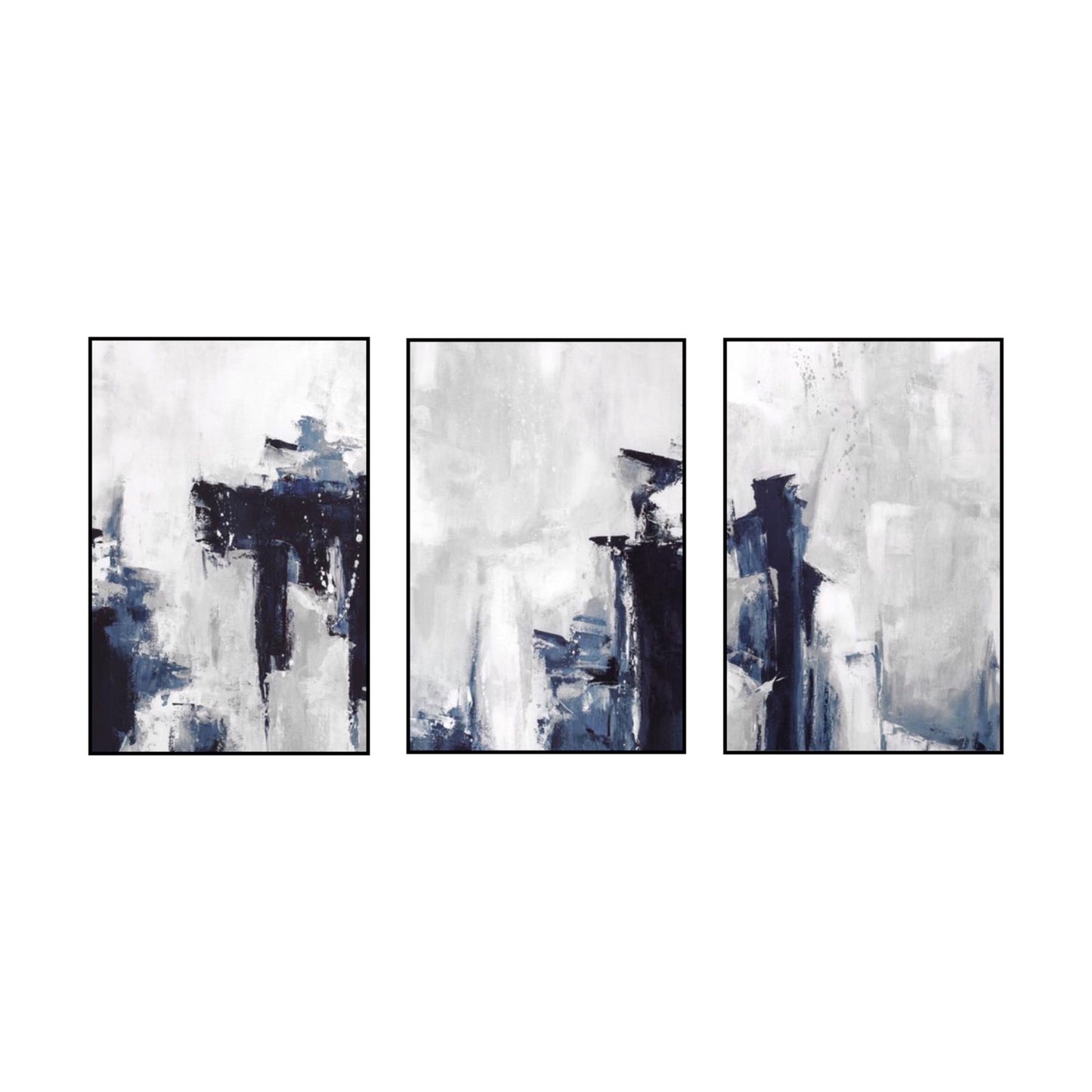 Navy abstract canvas set - THE WALL STYLIST