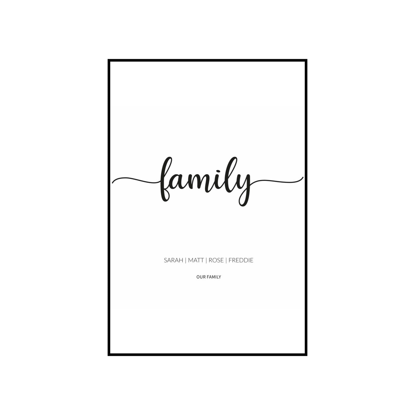 Family personalised print