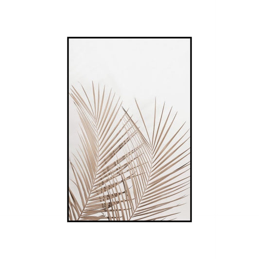 Beige palm leaves