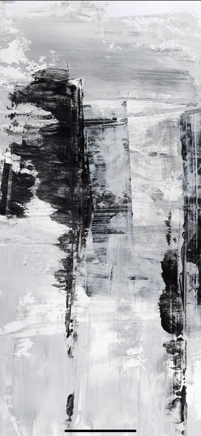 Black and grey abstract art set