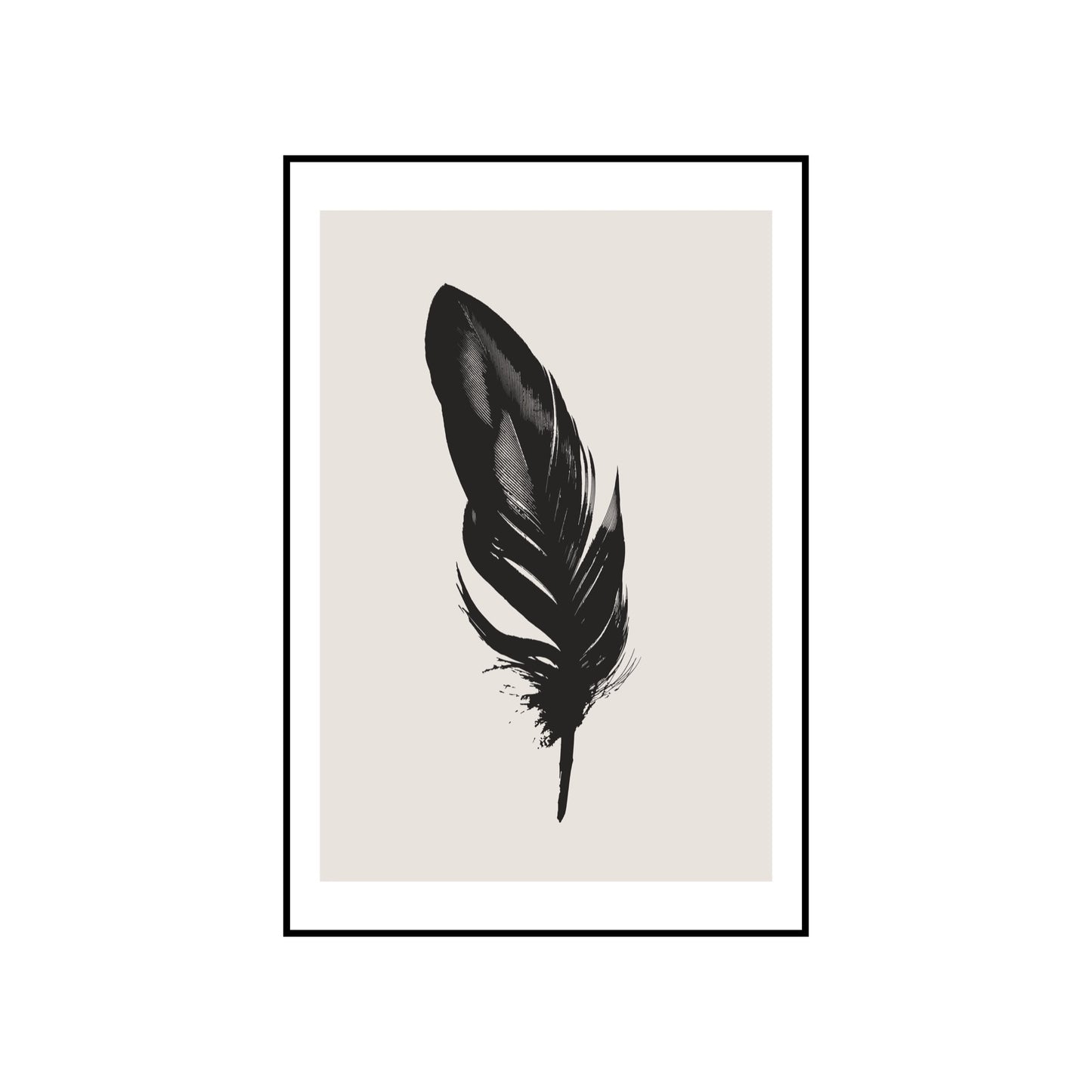 Black and beige feather - THE WALL STYLIST