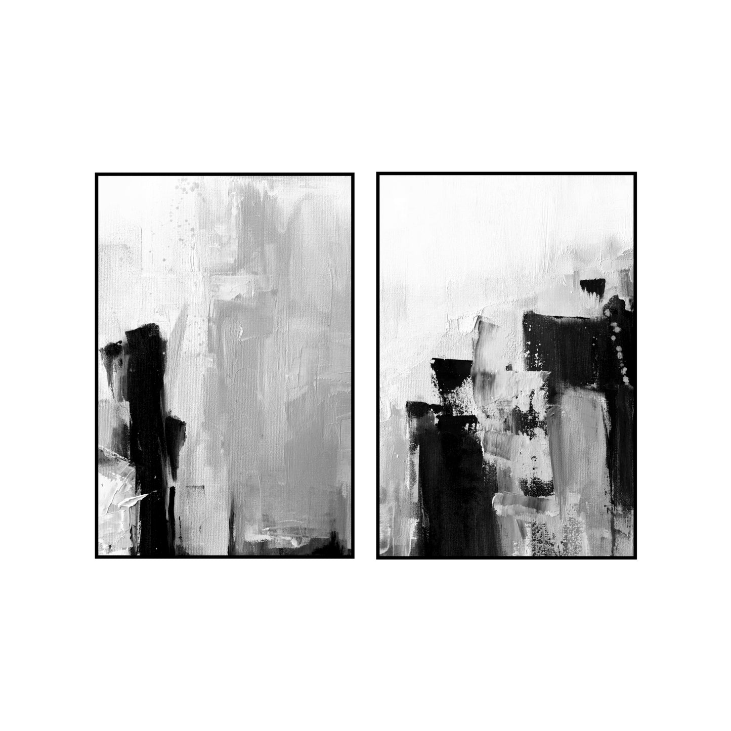 Black, white and grey abstract set
