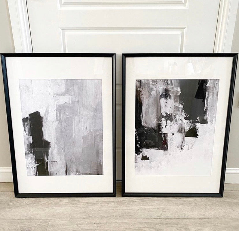 Black, white and grey abstract set - THE WALL STYLIST