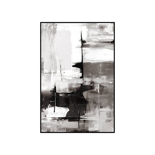 Black and white abstract painting - THE WALL STYLIST